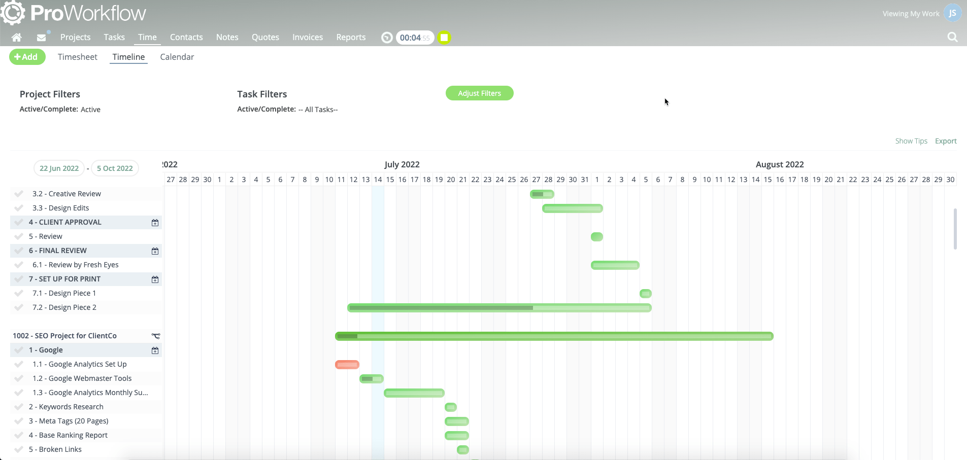 Proworkflow Screenshot